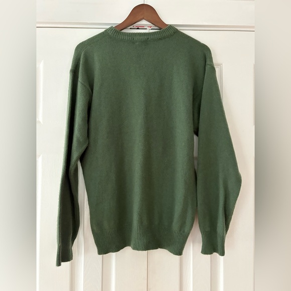 J. Crew Vintage Olive‎ Cashmere Cotton Blend Crewneck Sweater Size Small EUC - Picture 2 of 4